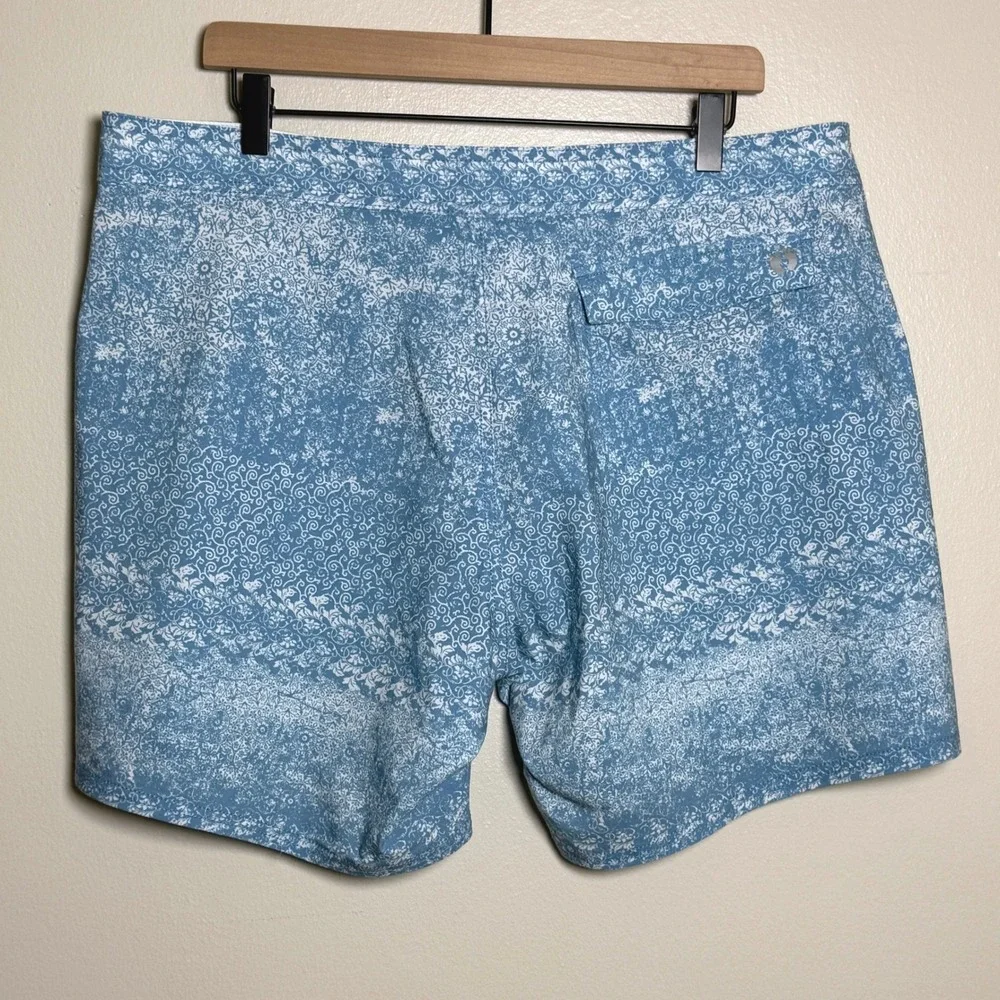Hang Ten‎ Boys Blue Floral Damask Print Board Shorts Swim Trunks Size 14